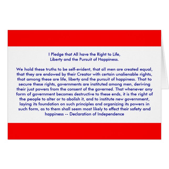 !!! U Create Declaration of Independence (Front Horizontal)