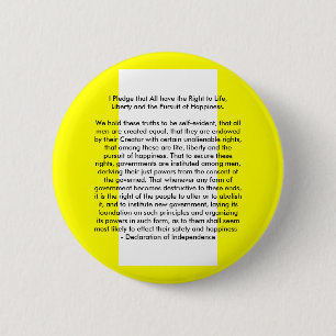 !!! U Create Declaration of Independence 2 Inch Round Button