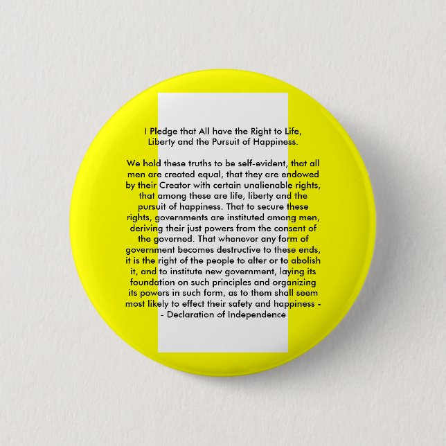 !!! U Create Declaration of Independence 2 Inch Round Button (Front)