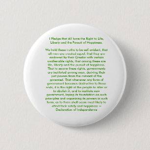 !!! U Create Declaration of Independence 2 Inch Round Button