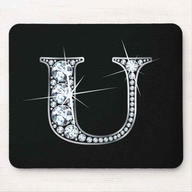 "U" Diamond Bling Mousepad (Front)