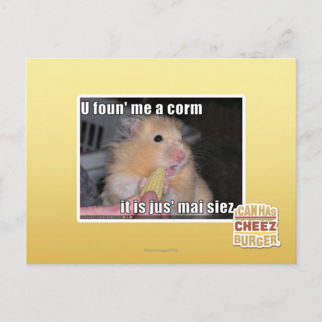 U found me a corn postcard (Front)