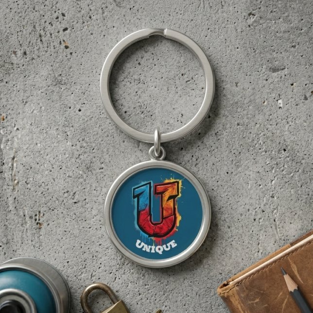 "U" Got the Look: Customizable Graffiti Monogram Keychain (Creator Uploaded)