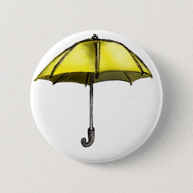 U is for Umbrella 2 Inch Round Button (Front)