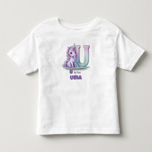 U is for Unicorn – Personalized Toddler T-shirt