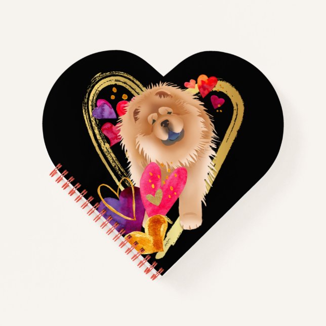 U MAKE MY HEART GO BLING - Chow heart notebook (Front)
