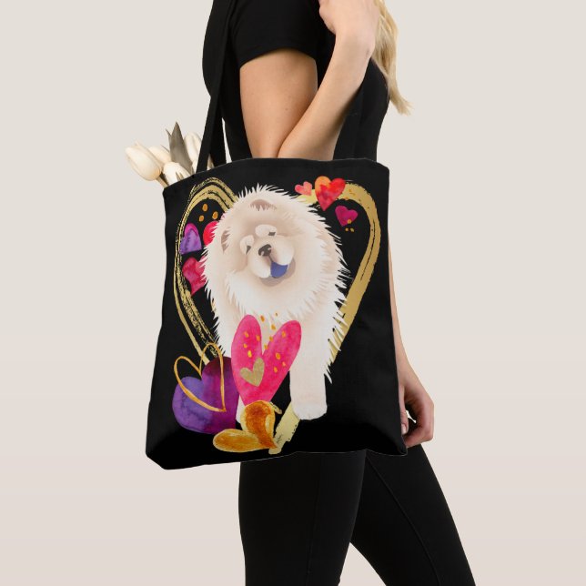 U MAKE MY HEART GO BLING - Cream Chow tote  (Close Up)