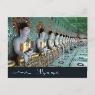 U Min Thonze Caves Sagaing Hills Mandalay Myanmar Postcard