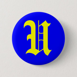 U - OLD ENGLISH 2 INCH ROUND BUTTON