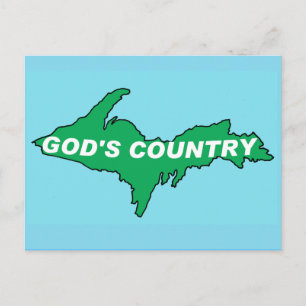 U.P.   YOOPER   NORTHERN MICHIGAN POSTCARD