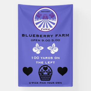 U-Pick Blueberry Farm Promotion Banner