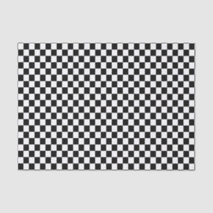 U-pick Colour Black Chequered Tiles Tissue Paper