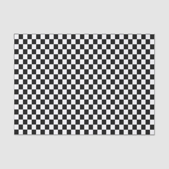 U-pick Colour Black Chequered Tiles Tissue Paper (Front)