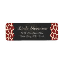 U pick Colour/ Brown Giraffe Print Blackboard Chal