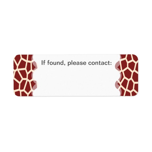 U pick Colour/ Brown Giraffe Print in Mosaic Tile (Front)