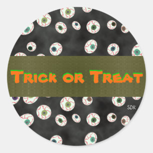U Pick Colour/Floating Eye Ball Candy Envelope Sea Classic Round Sticker