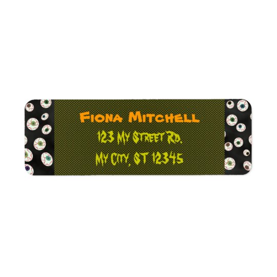 U Pick Colour/ Floating Eye Ball Candy Return Address Label