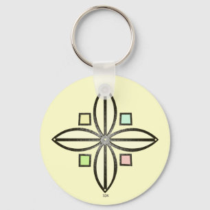 U-pick Colour/ Iron Celtic Good Fortune Flower Keychain