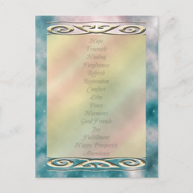 U pick Colour/ Life Changing Words of Meditation Postcard (Front)