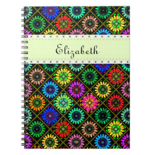 U Pick Colour/ Radiant Scrapbook Flowers on Notebook
