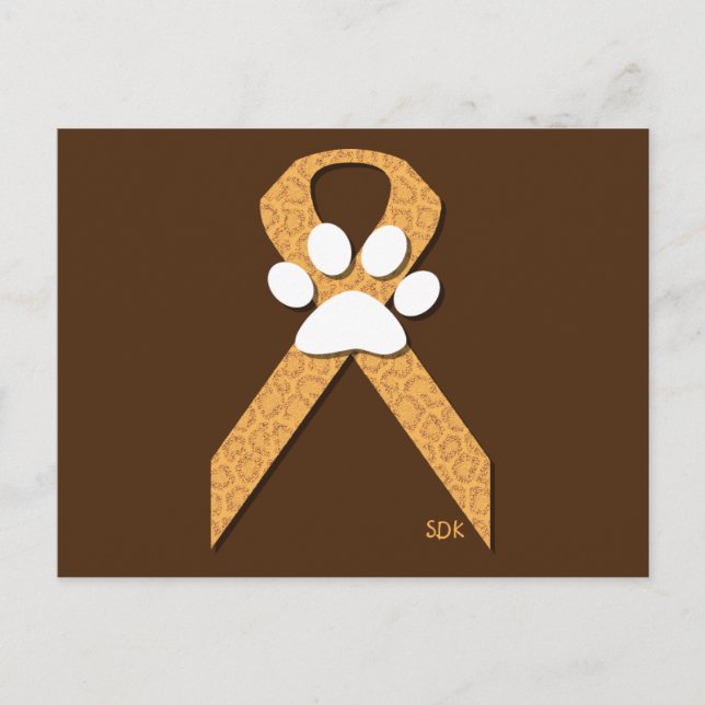 U-pick the Colour/Animal Cruelty Prevention Ribbon Postcard (Front)