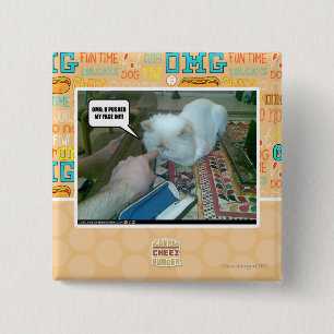 U pushed my face in! 2 inch square button