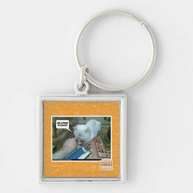 U pushed my face in! keychain (Front)