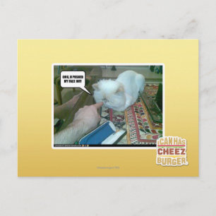 U pushed my face in! postcard