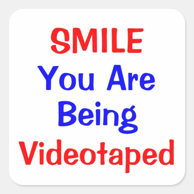 U R Being Watched! Square Sticker (Front)