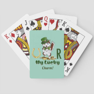 U R My Lucky Charm! is a st patricks day Playing Cards
