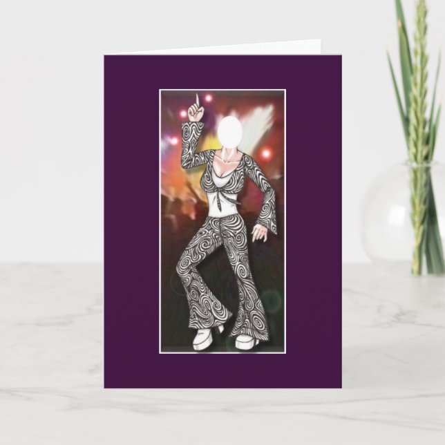 U remplissent carte femelle de danseur de disco de (Devant)