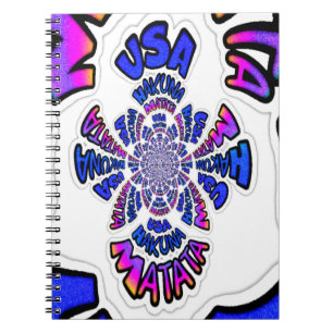U.S.A beautiful amazing text quote design Notebook