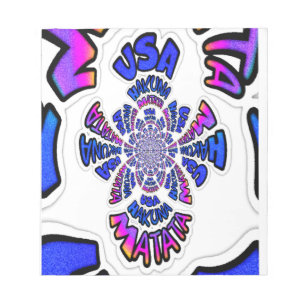 U.S.A beautiful amazing text quote design Notepad