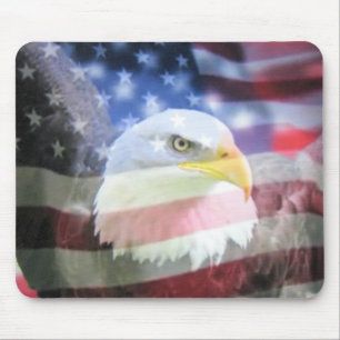 U.S.A. Eagle & Flag Mouse Pad