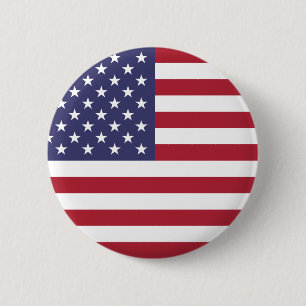 U.S.A. Flag 2 Inch Round Button