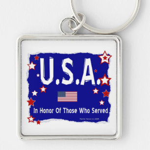 U.S.A. - In Honour of Those Who Served Keychain