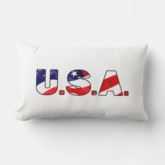 U.S.A. LUMBAR PILLOW (Front)