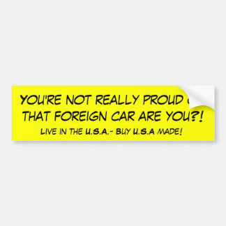 U.S.A. MADE BUMPER STICKER