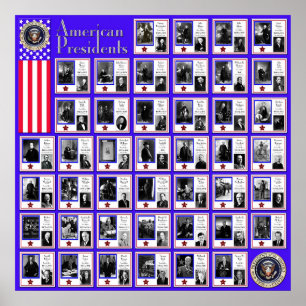 U.S.A. PRESIDENTS BLUE A/567 POSTER