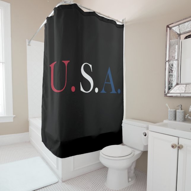 U.S.A. Red White And Blue Lettering Design  (In Situ)