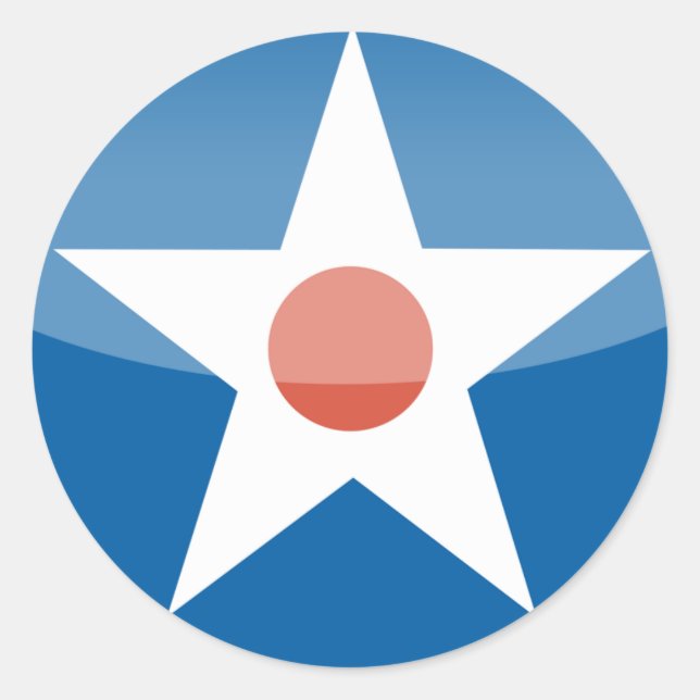 U.S.A.  Retro Classic Round Sticker (Front)