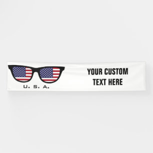 U. S. A. Shades personnalisées texte et bannière c