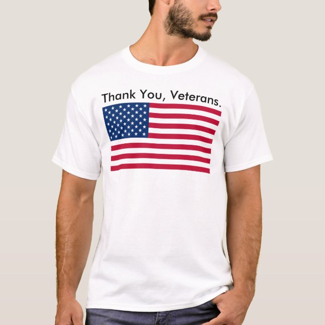 U.S.A. - "Thank You, Veterans." - T-Shirt (Front)