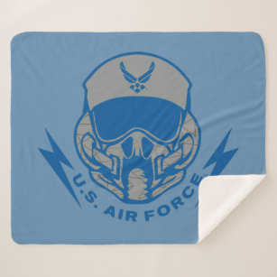 U.S. Air Force   Blue Helmet Sherpa Blanket