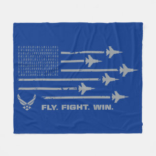 U.S. Air Force   Fly. Fight. Win - Grey Fleece Blanket