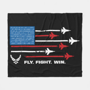 U.S. Air Force   Fly. Fight. Win - Red & Blue Fleece Blanket