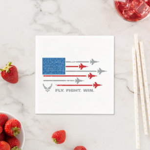 U.S. Air Force   Fly. Fight. Win - Red & Blue Napkin