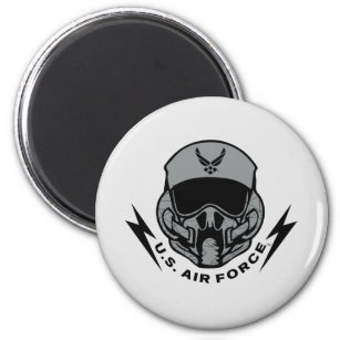U.S. Air Force   Gray Helmet Magnet