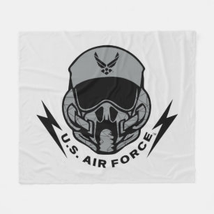 U.S. Air Force   Grey Helmet Fleece Blanket