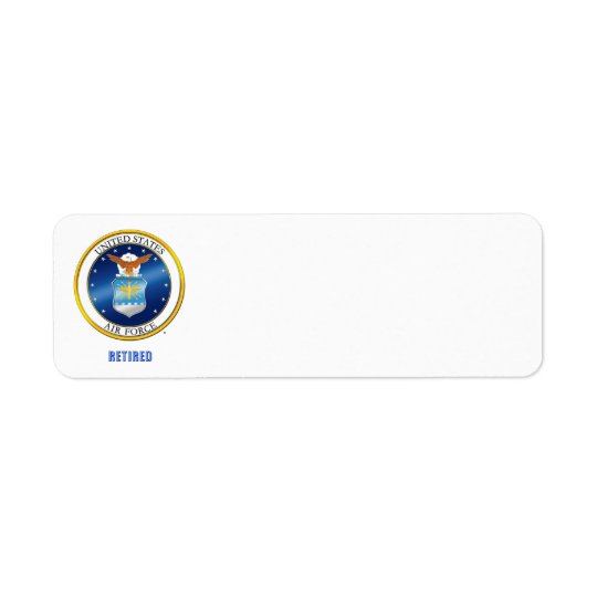 U.S. Air Force Retired Label Return Address Label